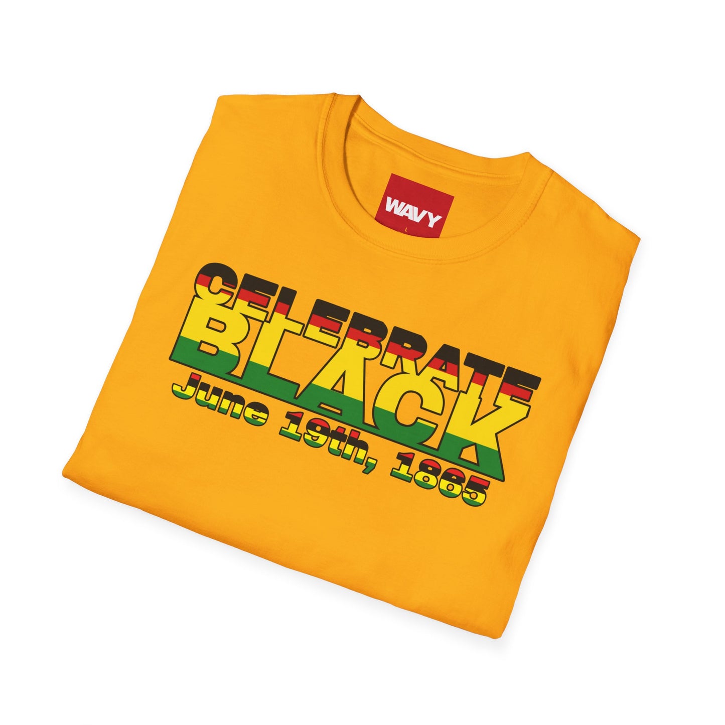 WAVY Brand Mens Black History Month Short Sleeve Crewneck Tee