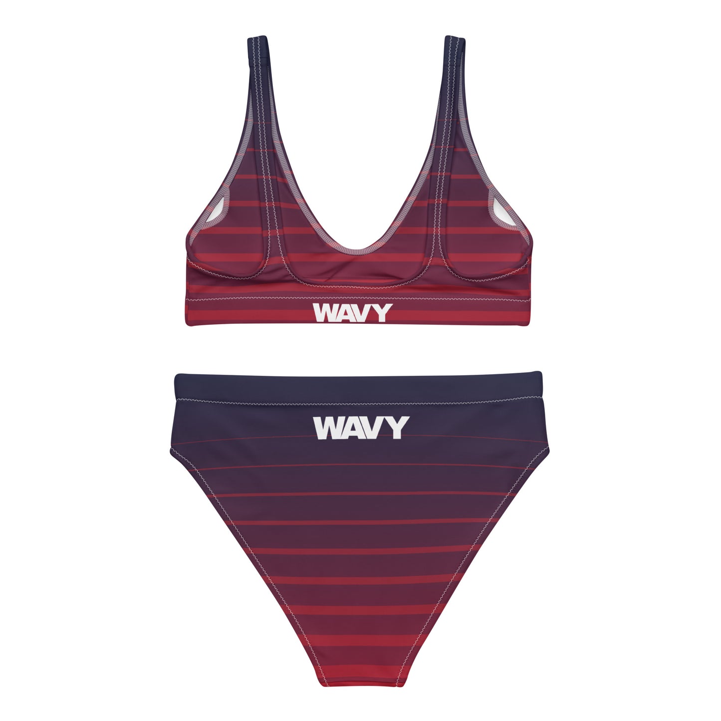 WAVY Brand Womens High Waist Bikini Set.