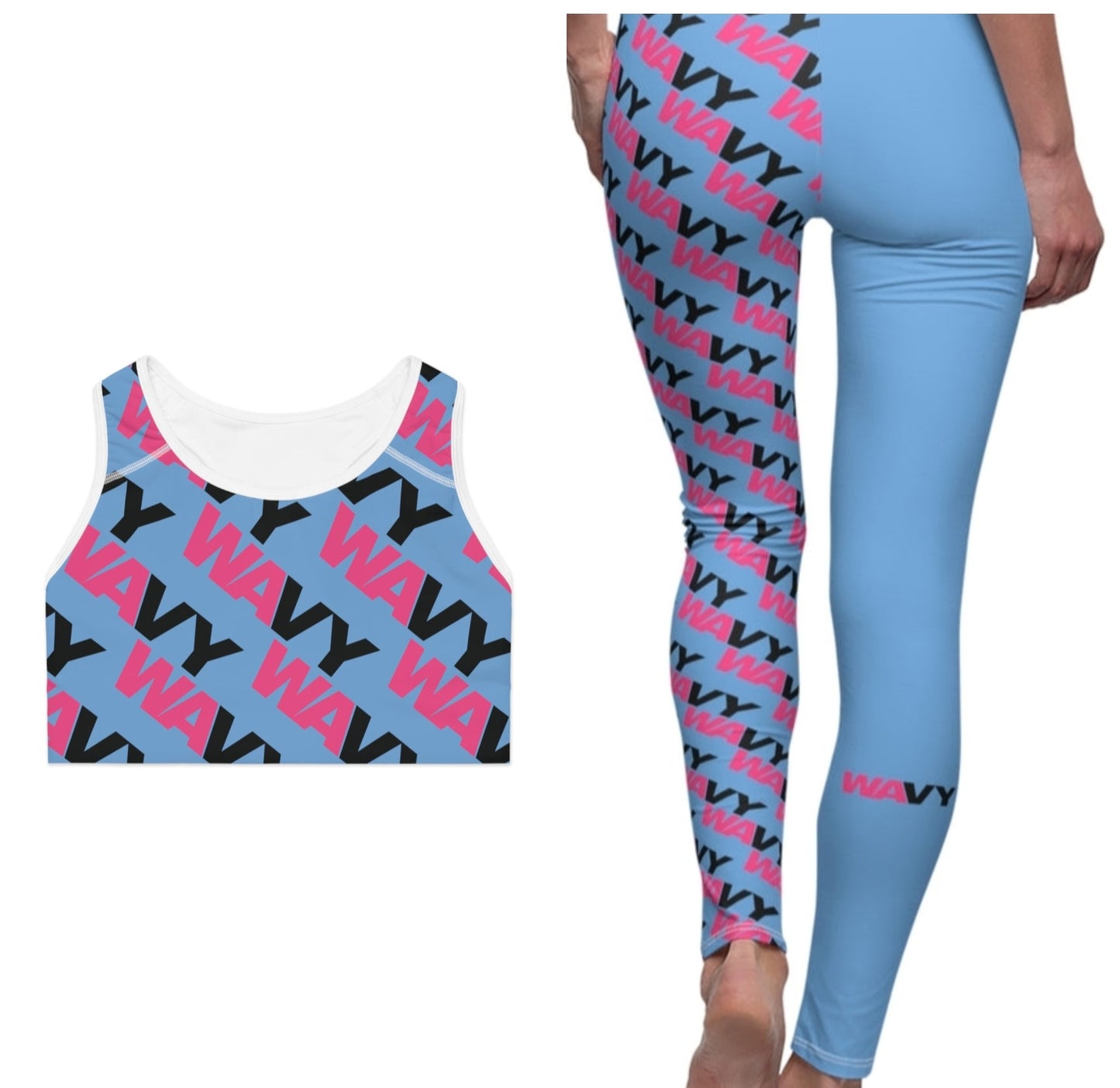 WAVY Brand Womens 2 Tone Sports Bra