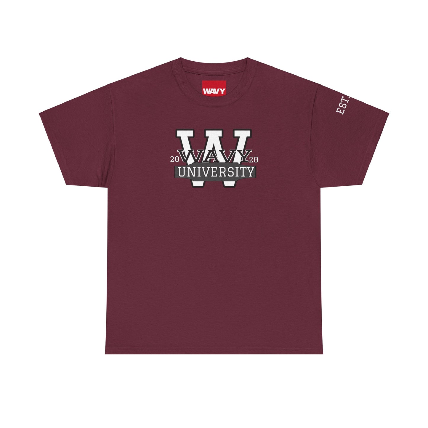 WAVY Brand University Banner Mens Crewneck Tee