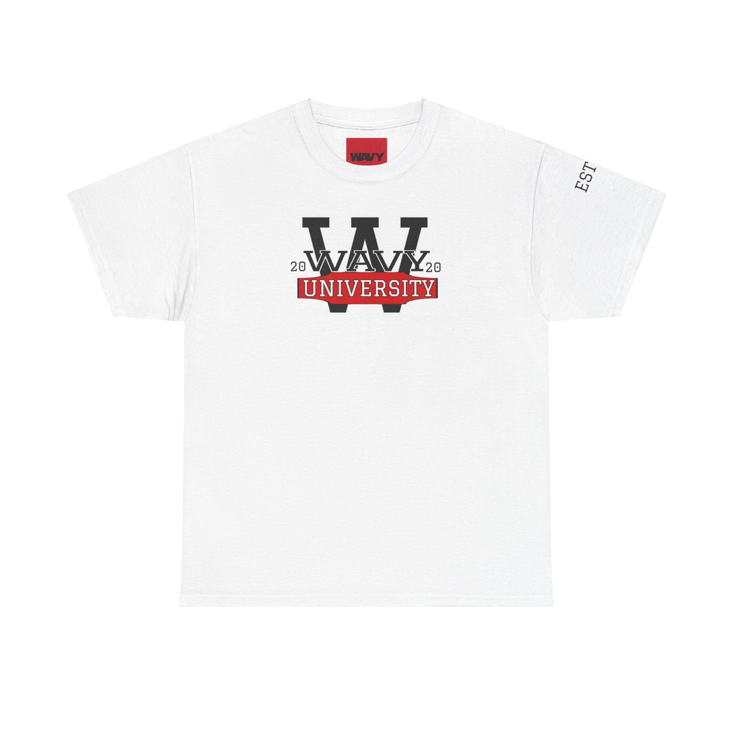 WAVY Brand University Banner Mens Crewneck Tee