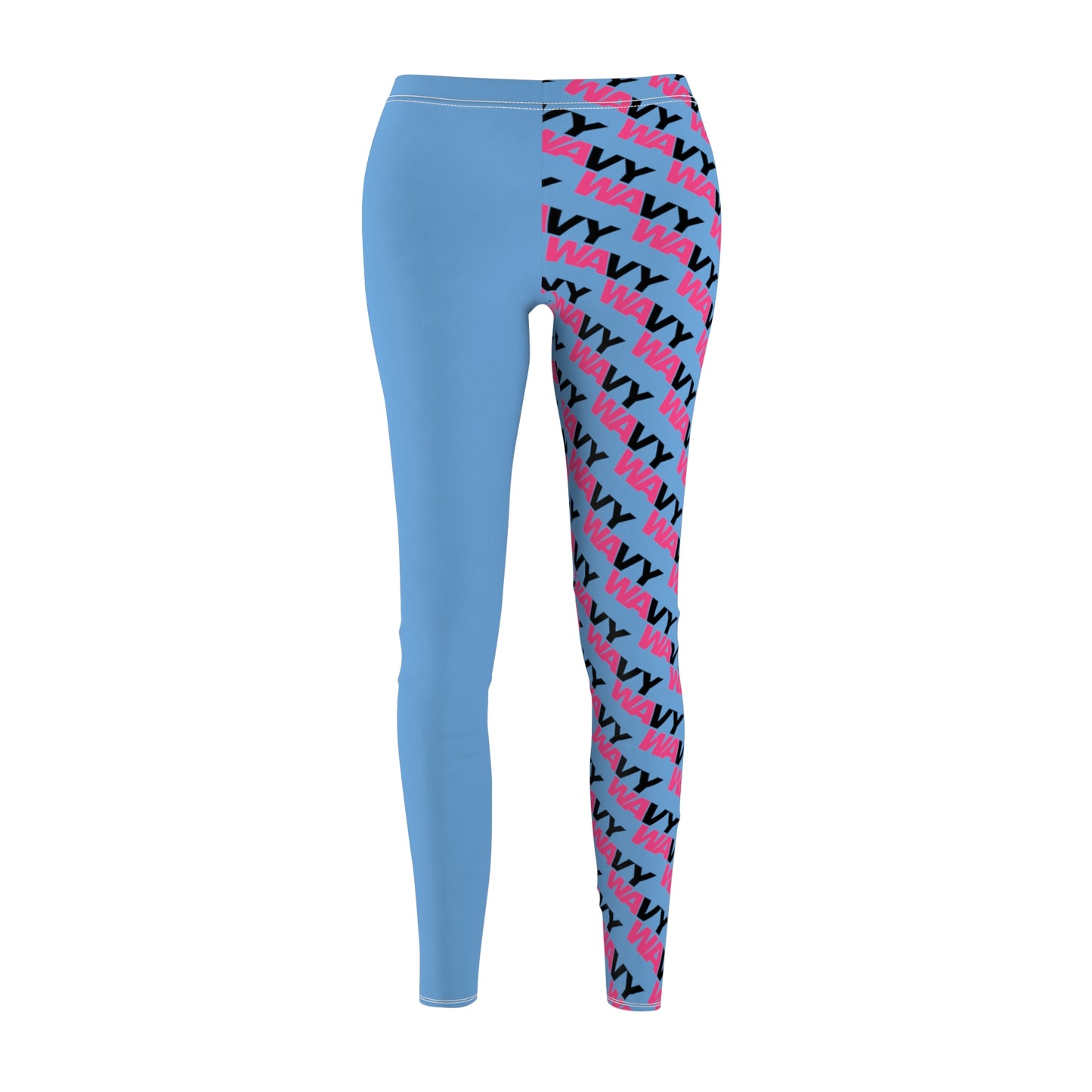 Womens WAVY Half Print Casual Leggings