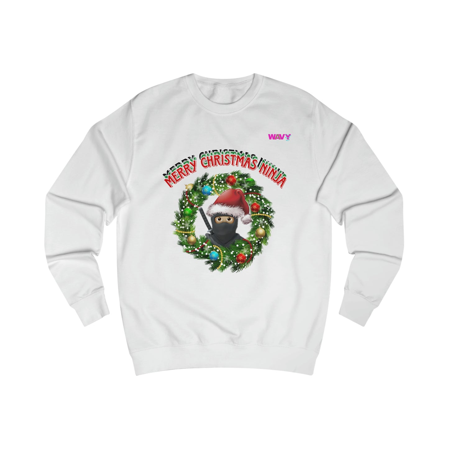 WAVY Brand Merry Christmas Ninja Unisex Sweater