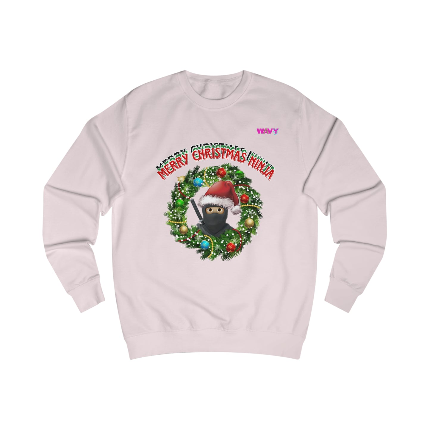 WAVY Brand Merry Christmas Ninja Unisex Sweater