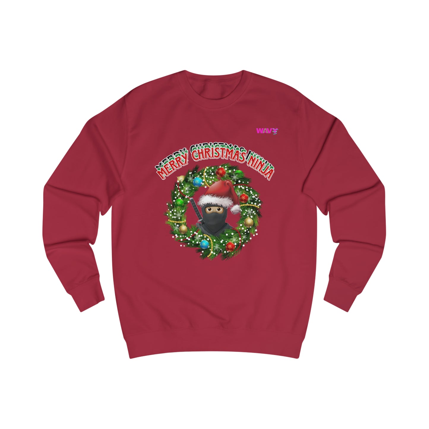 WAVY Brand Merry Christmas Ninja Unisex Sweater