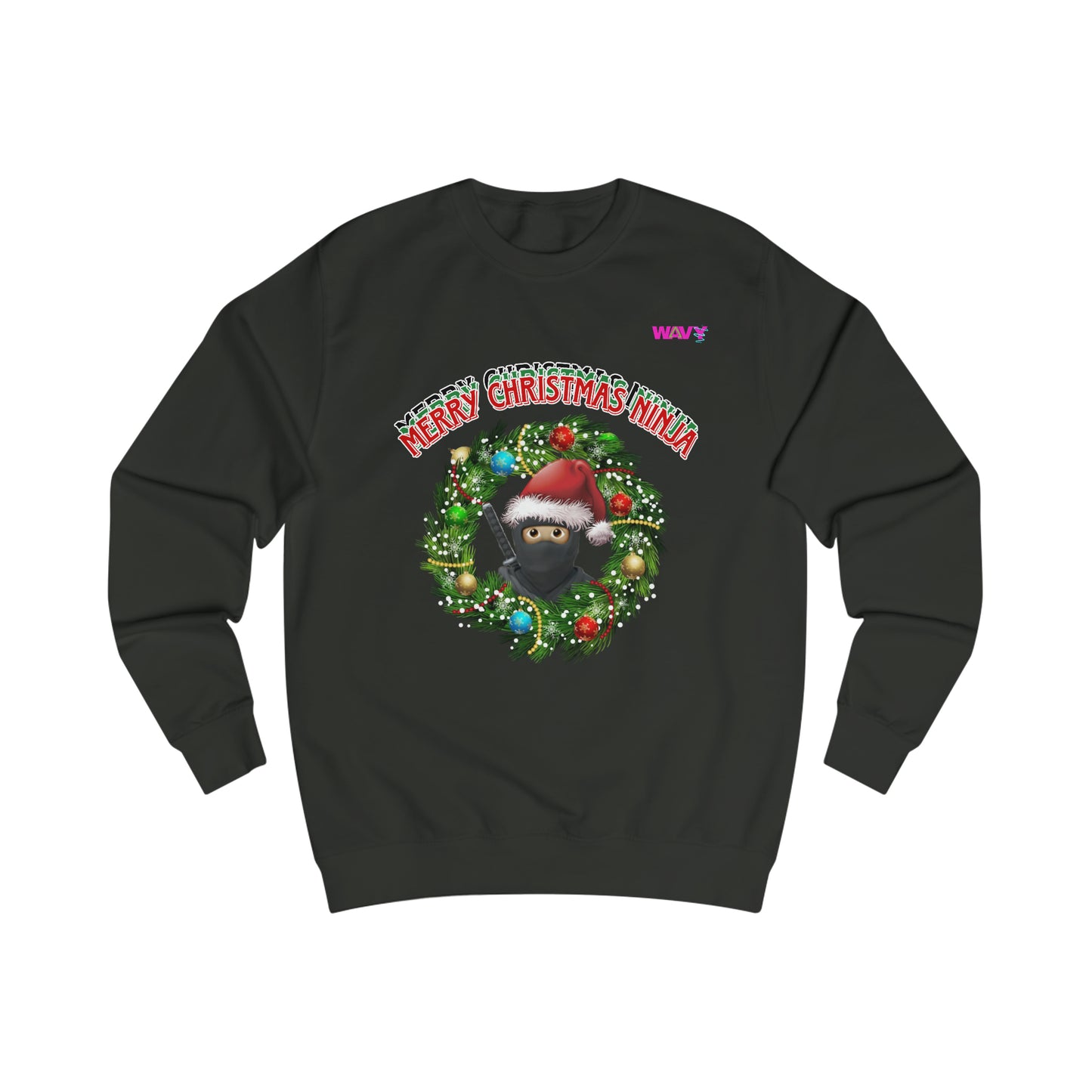 WAVY Brand Merry Christmas Ninja Unisex Sweater