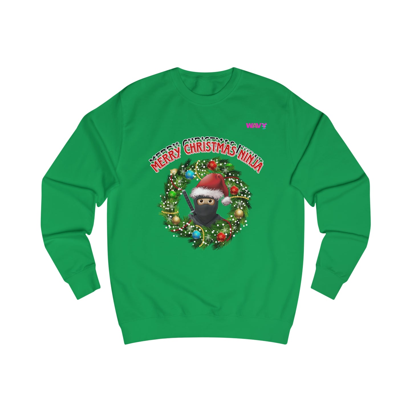 WAVY Brand Merry Christmas Ninja Unisex Sweater