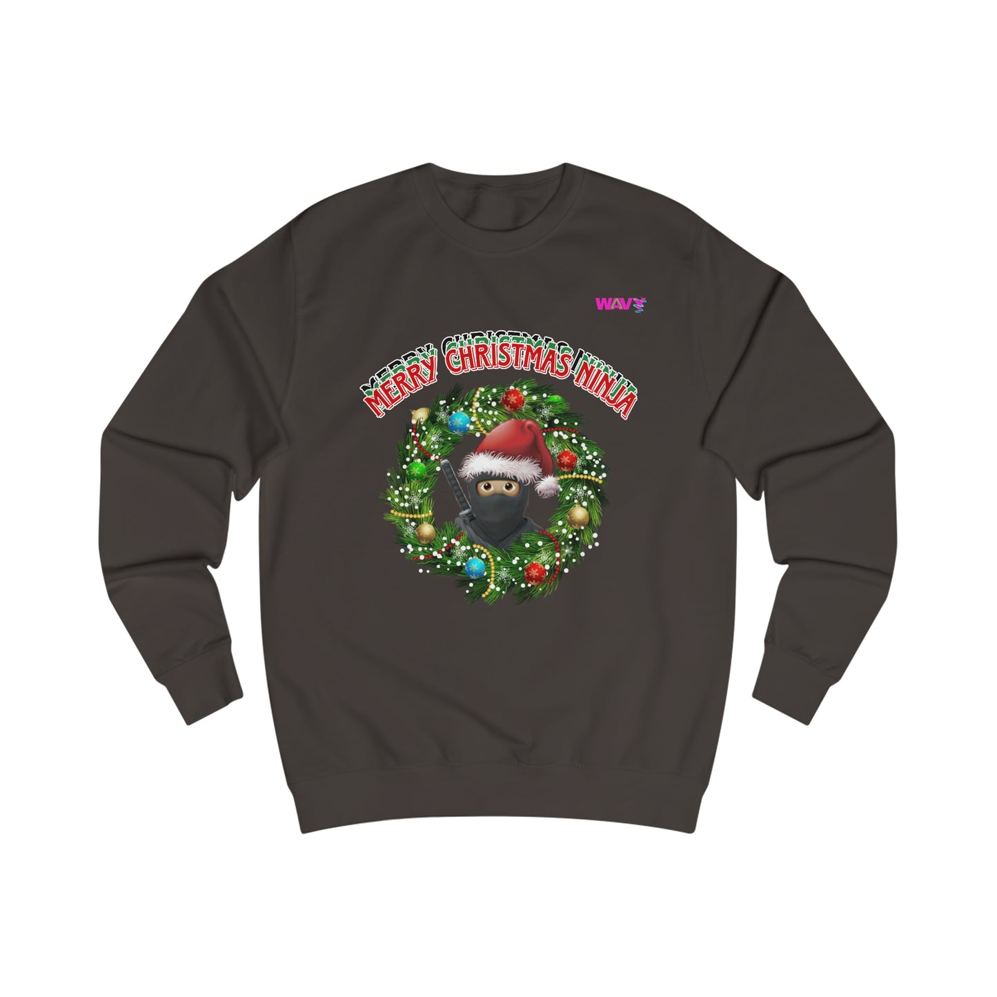 WAVY Brand Merry Christmas Ninja Unisex Sweater