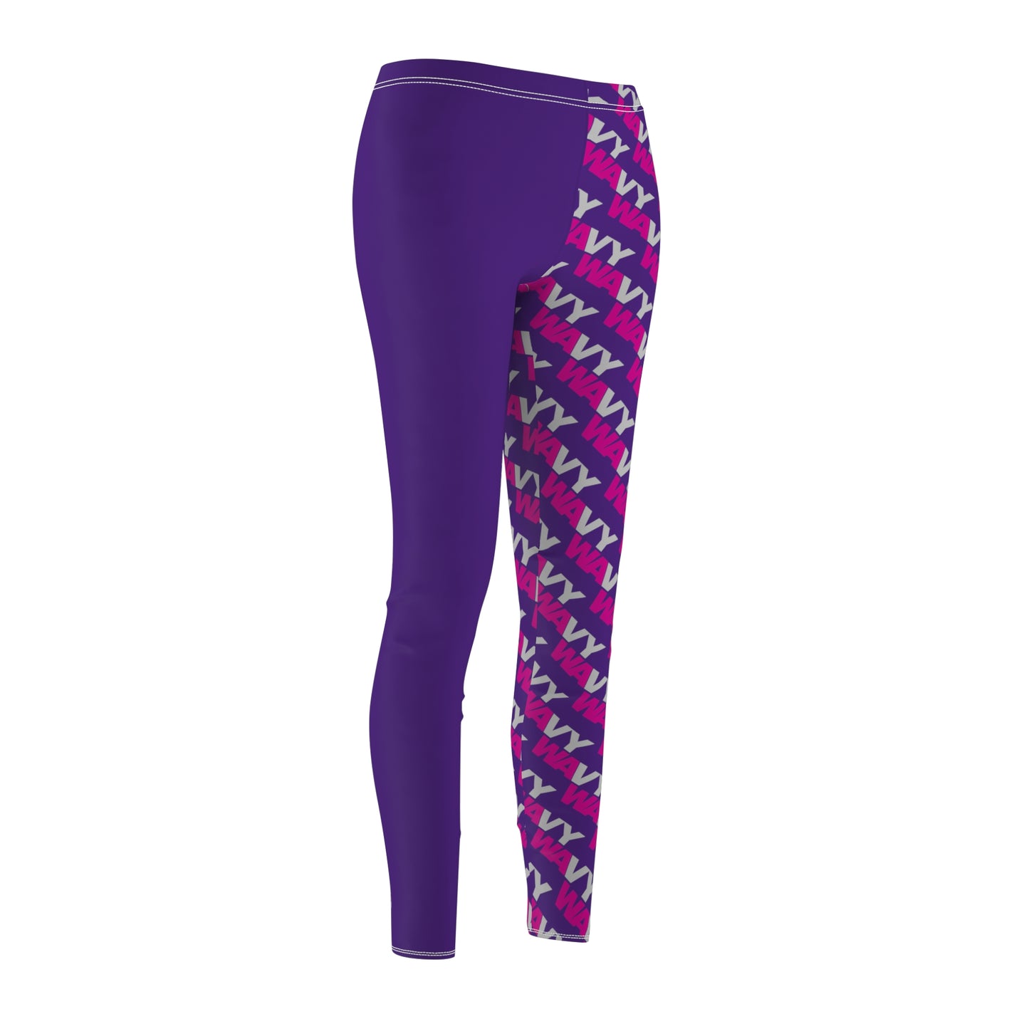 Womens WAVY Half Print Casual Leggings