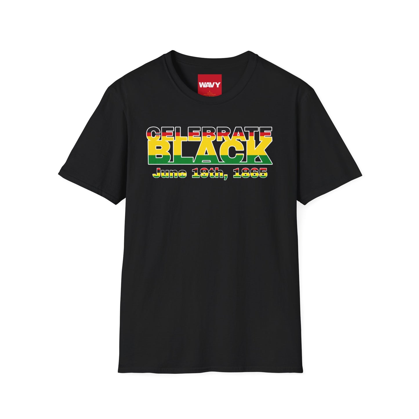 WAVY Brand Mens Black History Month Short Sleeve Crewneck Tee