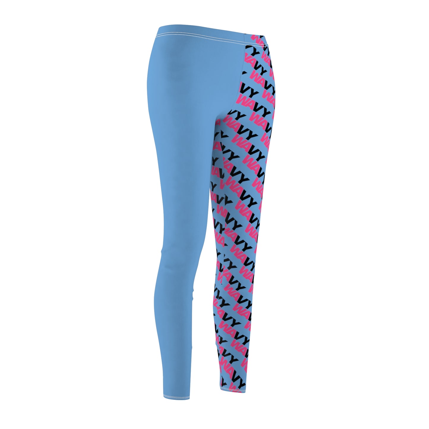 Womens WAVY Half Print Casual Leggings