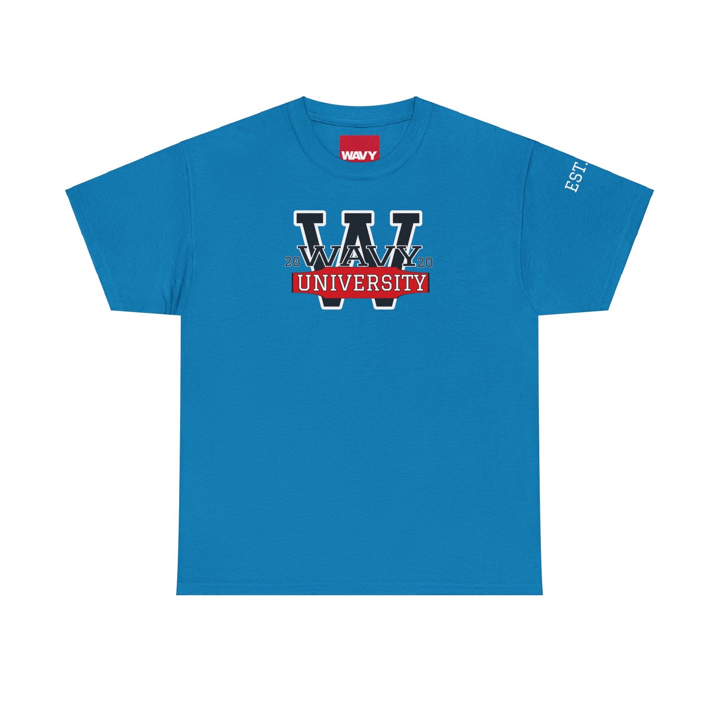 WAVY Brand University Banner Mens Crewneck Tee