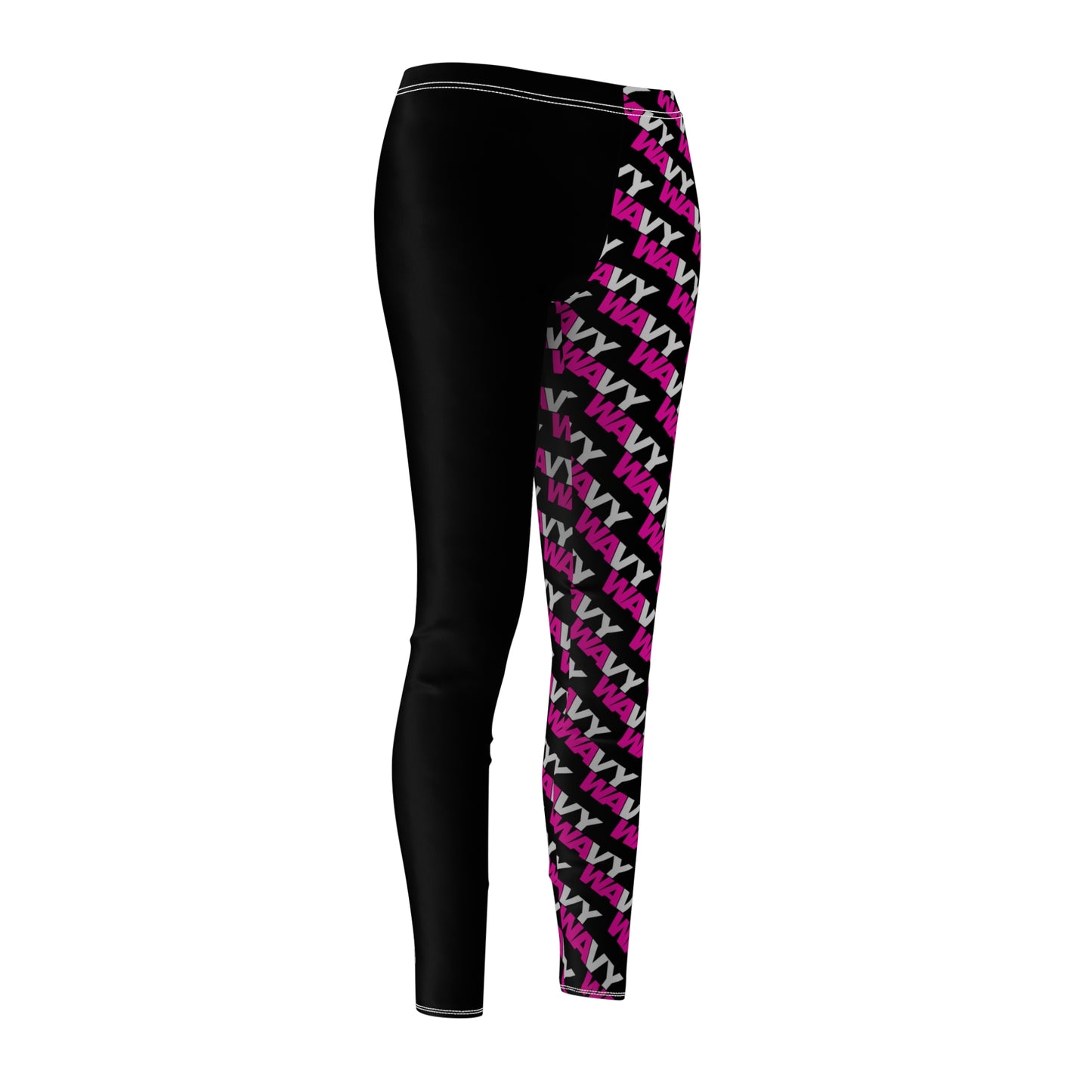 Womens WAVY Half Print Casual Leggings