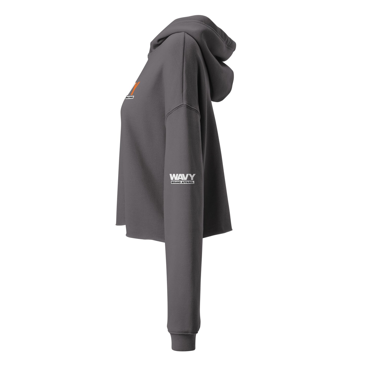 WAVY Womens Premium Multicolored Logo Crop Top Hoodie